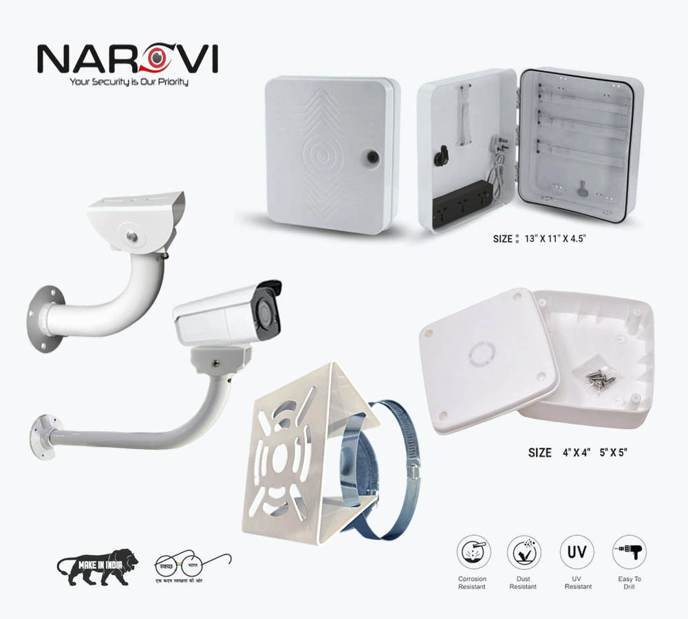 Narovi Industries CCTV Security Camera Fittings Accessories Manufacturer Rajkot Gujarat India