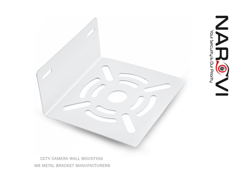 CCTV Camera Wall Mount Metal Bracket L type Suitable for Outdoor Bullet Cameras Enclosures  Metal Powder Coted Bracket Manufacturers - Suppliers Rajkot Gujarat India